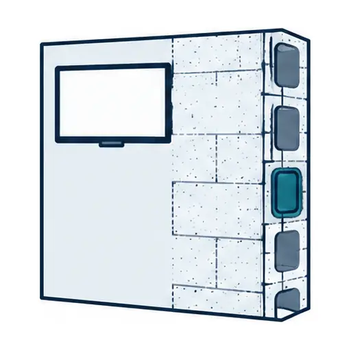 Schematic: Concrete block (garage, backyard wall, retaining wall)
