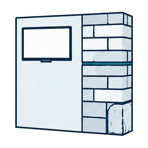 Schematic: Brick, stone or ledger stone (fireplace and feature walls)