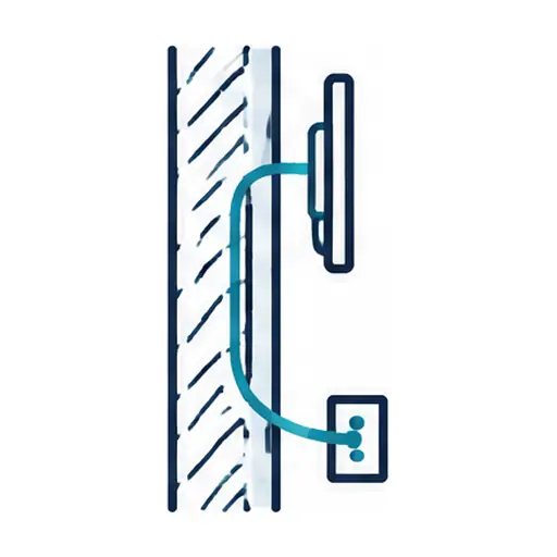 Schematic icon: In-Wall Wire Concealment