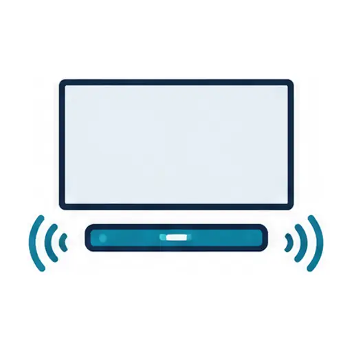 Schematic icon: Soundbar and Surround Setup
