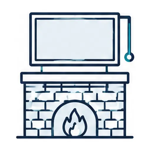 Schematic icon: TV Above a Fireplace