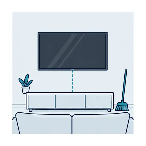 Illustration: step 4 — Hang, test, tidy